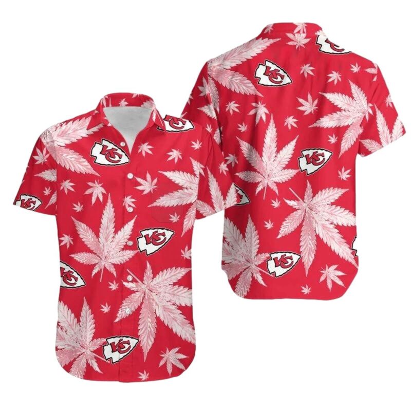 Kansas City Chiefs Weed Pattern Hawaiian Shirt And Shorts Summer Nml00121029241692 God0E