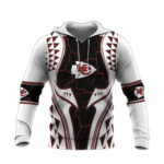 kansas city chiefs white and black pattern all over print hoodie front side.jpg