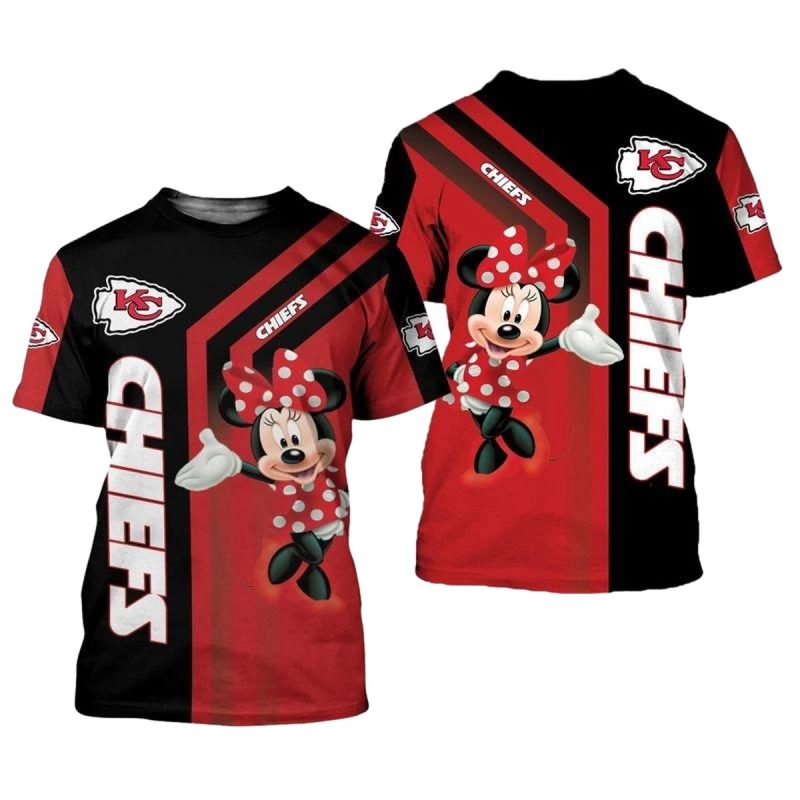 Kansas City Chiefs With Minnie Limited Edition Over Print Full 3D T Shirts S 5Xl Gts0023364 704P1