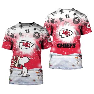 Kansas City Chiefs Xmas Snoopy AOP Shirt
