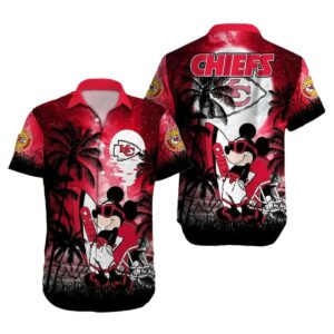 Mickey Chiefs Sunset Graphic Hawaiian Shirt – Unisex Aloha Tee