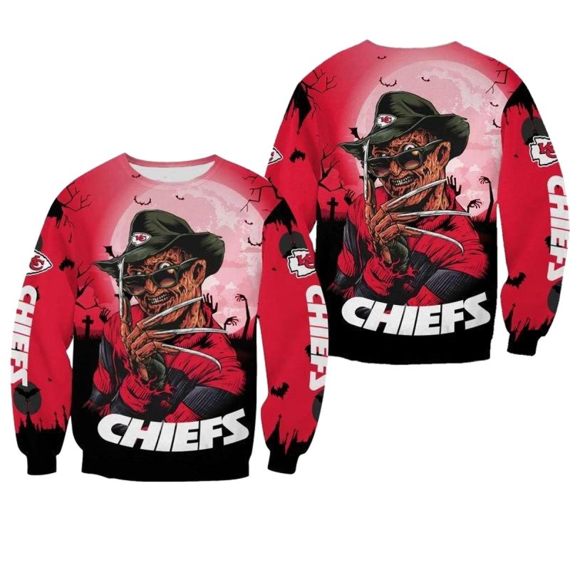 Nfl Kansas City Chiefs A Nightmare On Elm Street Halloween Limited Edition Sweatshirt Nla02461076223517 Bocgd