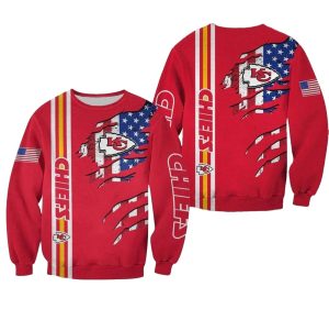 Kansas City Chiefs American Flag AOP Sweatshirt