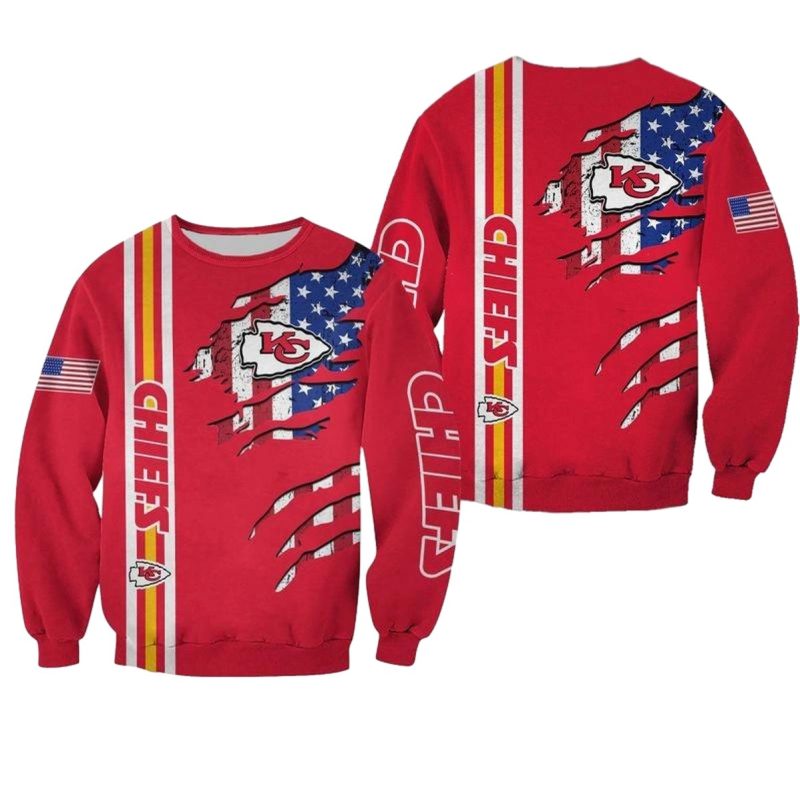 Nfl Kansas City Chiefs American Flag Limited Edition Sweatshirt New02171052614308 Sd3Xl