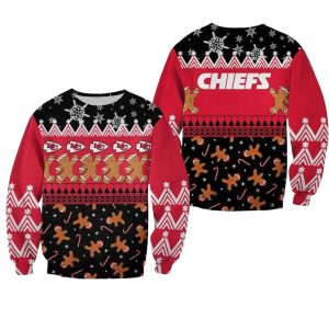 Kansas City Chiefs Christmas Gingerbread Man AOP Sweatshirt