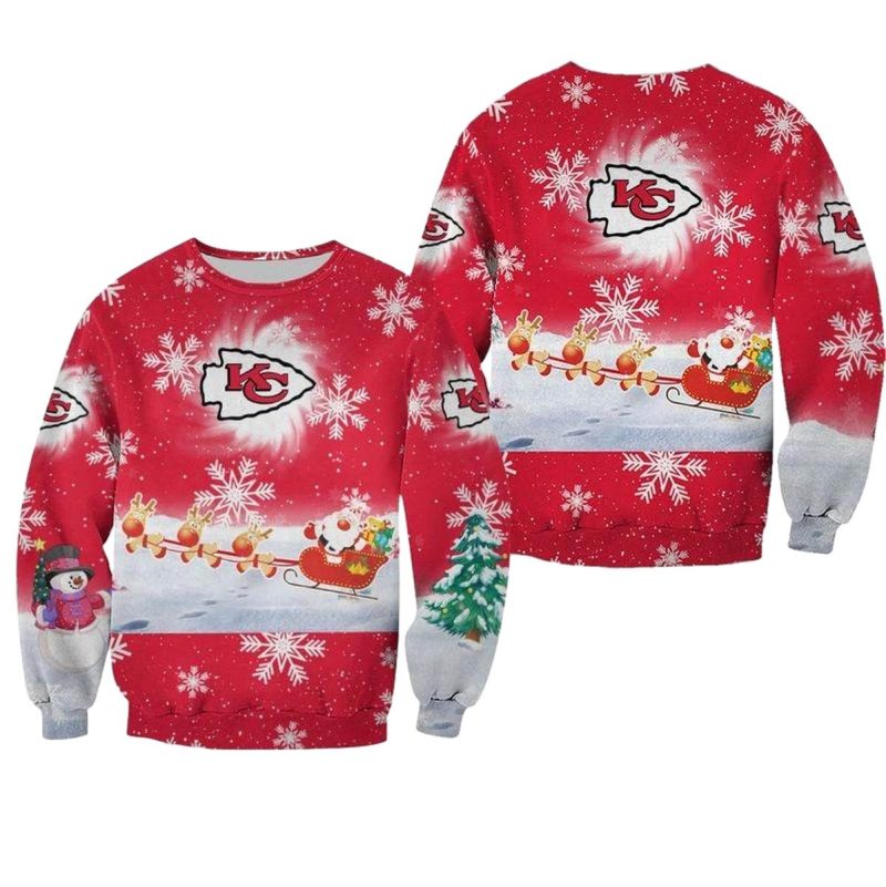 Nfl Kansas City Chiefs Christmas Pattern Limited Edition Sweatshirt Nla03031045832588 B734O