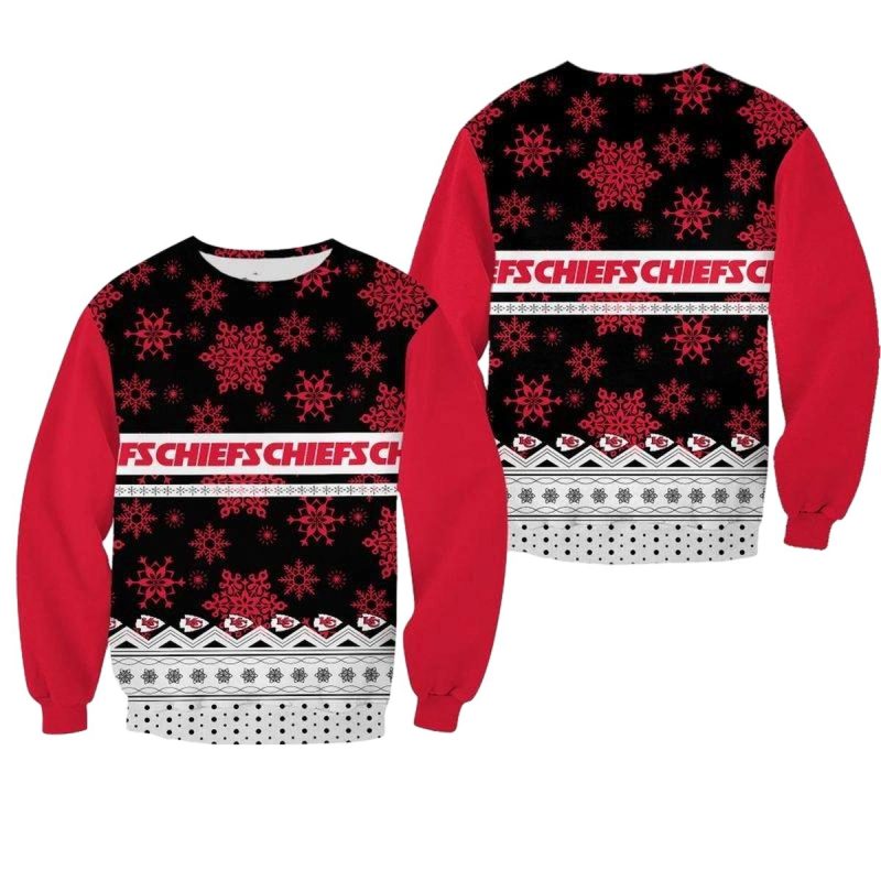 Nfl Kansas City Chiefs Christmas Pattern Limited Edition Sweatshirt Nla03781071201803 09Sj6