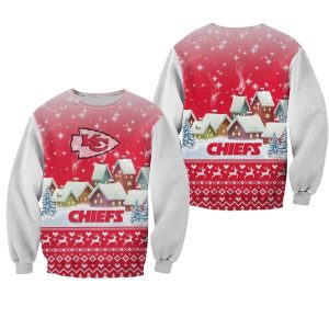 Kansas City Chiefs Christmas Town Pattern AOP Sweatshirt