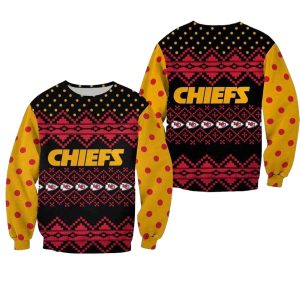 Kansas City Chiefs Christmas Pattern Many Logo AOP Sweatshirt