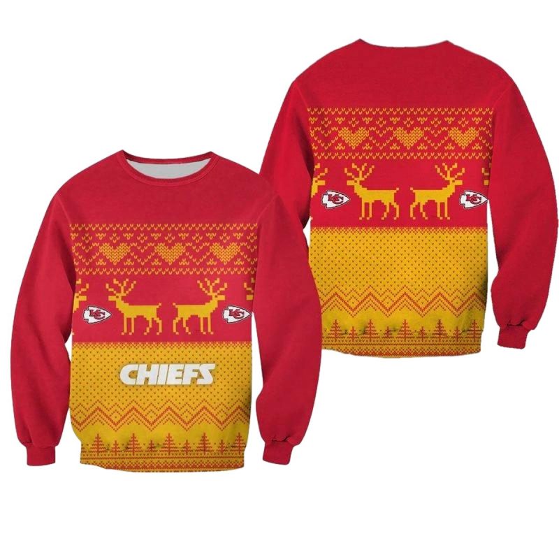 Nfl Kansas City Chiefs Christmas Pattern Limited Edition Sweatshirt Nla0405108033778 Dhg6O