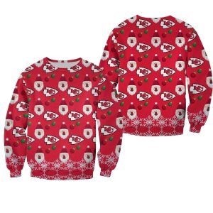 Kansas City Chiefs Christmas Pattern Santa Clause AOP Sweatshirt