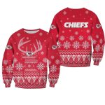 Kansas City Chiefs Christmas Reindeer Aop Sweatshirt