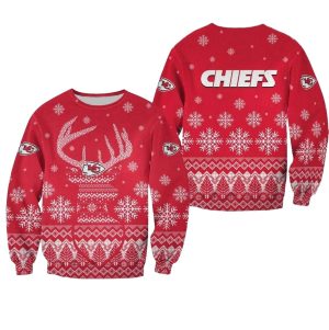 Kansas City Chiefs Christmas Reindeer AOP Sweatshirt