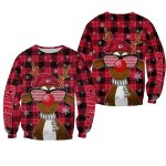 Kansas City Chiefs Christmas Reindeer Sunglasses Aop Sweatshirt