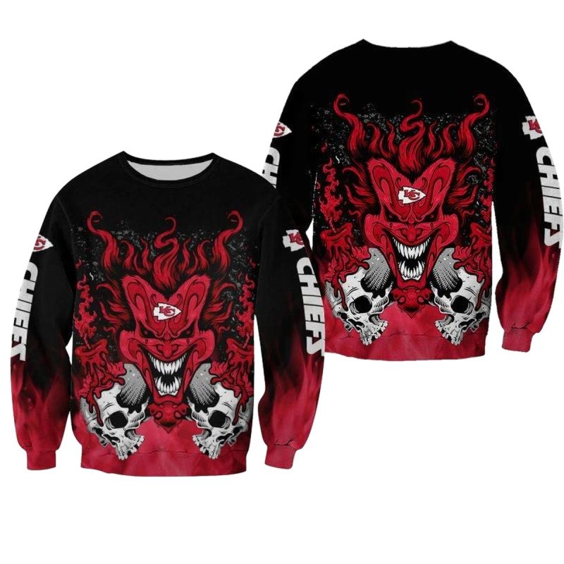 Nfl Kansas City Chiefs Clown Halloween Limited Edition Sweatshirt Nla02581071663245 Dzzla