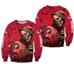 Kansas City Chiefs Death Skull Pumpkin Halloween 2025 Aop Sweatshirt