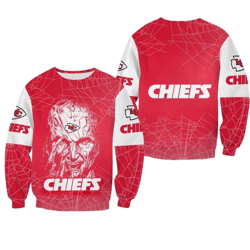 Nfl Kansas City Chiefs Freddy Krueger Hallowen Limited Edition Sweatshirt Nla02101073814123 Uaomk