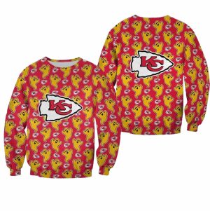 Kansas City Chiefs Funny Ghosts Pattern Halloween AOP Sweatshirt