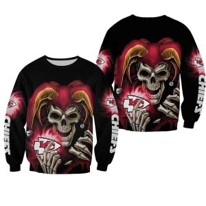 Kansas City Chiefs Halloween Clown Hold Logo AOP Sweatshirt
