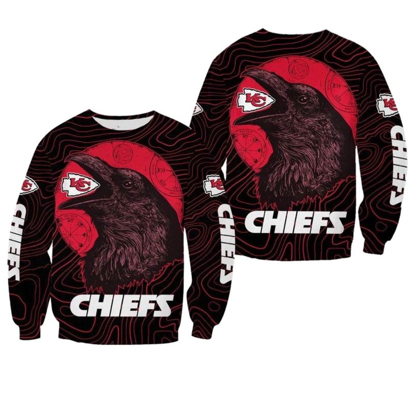Nfl Kansas City Chiefs Halloween Crow Limited Edition Sweatshirt Nla0291106546086 7Q1Yy