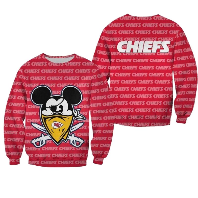 Nfl Kansas City Chiefs Halloween Evil Mickey Limited Edition Sweatshirt New04191040604757 6Nrkx