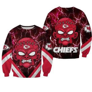 Kansas City Chiefs Halloween Frankenstein AOP Sweatshirt