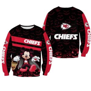 Kansas City Chiefs Halloween Mickey AOP Sweatshirt