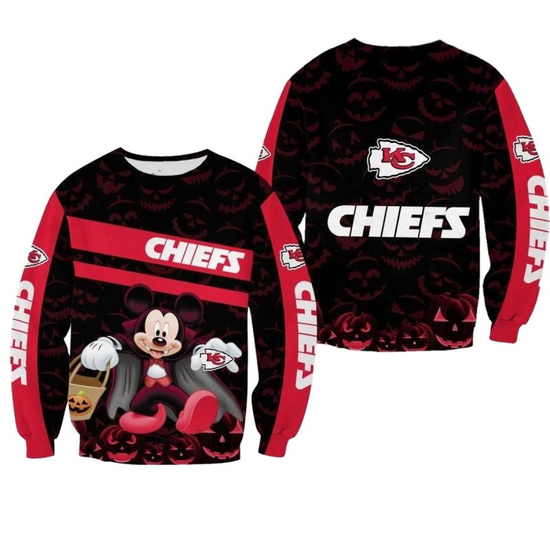 Nfl Kansas City Chiefs Halloween Mickey Limited Edition Sweatshirt Nla02861083424471 P8Eax
