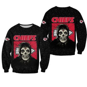 Kansas City Chiefs Halloween Misfit AOP Sweatshirt