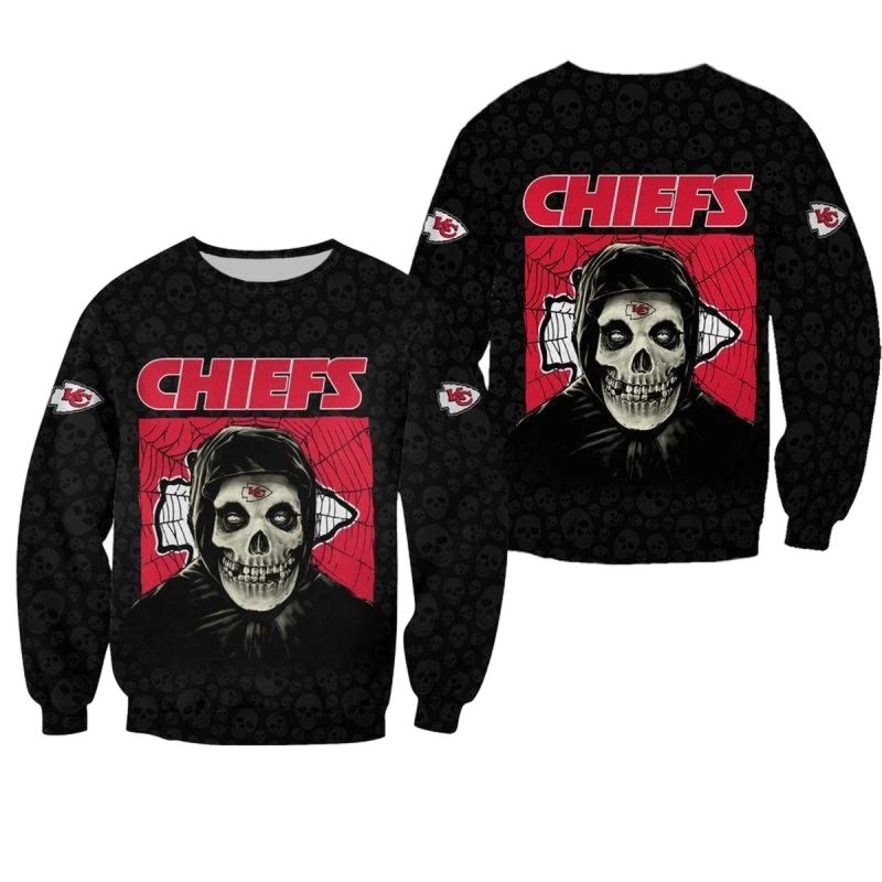 Nfl Kansas City Chiefs Halloween Misfit Edition Sweatshirt New04721062761789 S8948