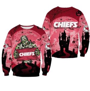 Kansas City Chiefs Halloween Mummy AOP Sweatshirt