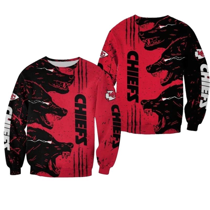 Nfl Kansas City Chiefs Halloween Wolf Limited Edition Sweatshirt Nla02751032859553 Nos82
