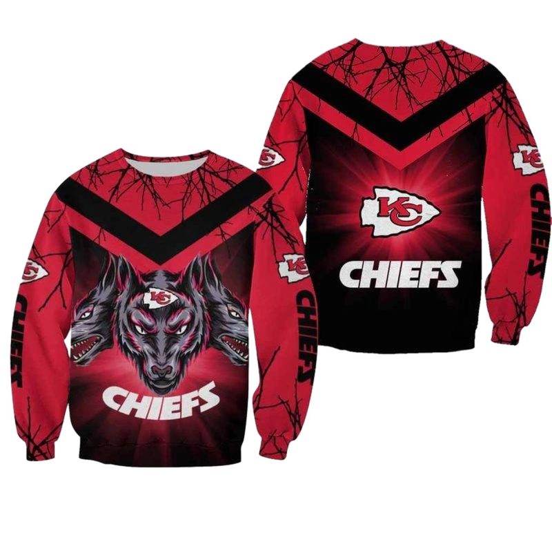 Nfl Kansas City Chiefs Halloween Wolf Limited Edition Sweatshirt Nla02831044565631 Rqkgw