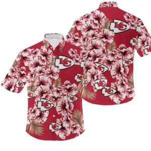 Kansas City Chiefs Red Hibiscus Hawaiian Shirt – Unisex Graphic Tee