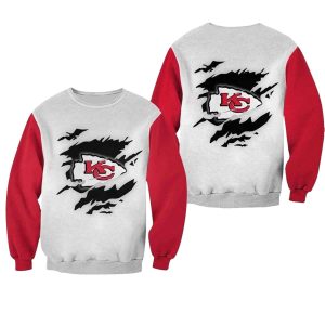 Kansas City Chiefs Logo In My Heart White AOP Sweatshirt