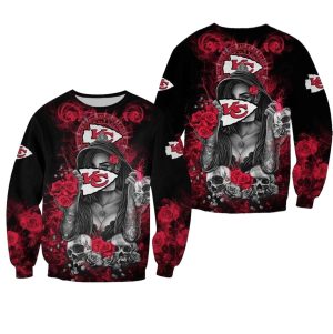 Kansas City Chiefs Logo And Tattoo Girl AOP Sweatshirt