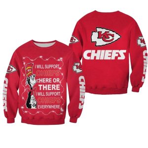 Kansas City Chiefs Dr Seuss Red AOP Sweatshirt