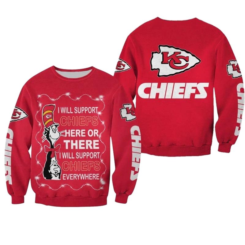 Nfl Kansas City Chiefs Limited Edition All Over Print Sweatshirt New00911094812859 R3Y79