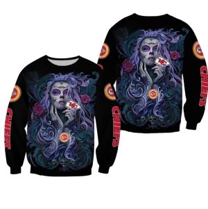Kansas City Chiefs Tattoo Girl Rose AOP Sweatshirt