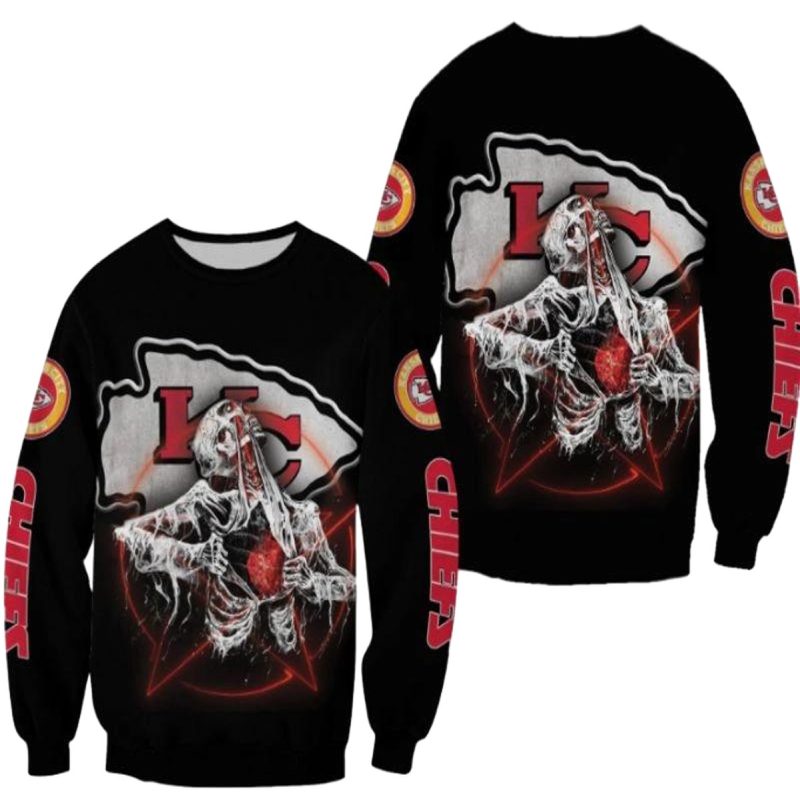 Nfl Kansas City Chiefs Limited Edition All Over Print Sweatshirt New01041022239234 Vrst0