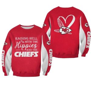 Raising Hell With The Hippies And The Chiefs AOP Sweatshirt