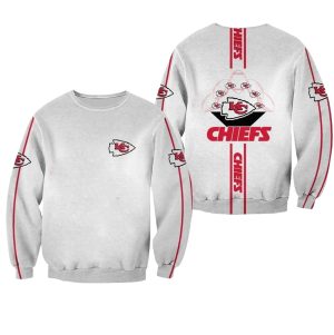 Kansas City Chiefs Logo White AOP Sweatshirt
