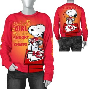 Just A Girl Who Love Snoopy And Chiefs AOP Sweatshirt