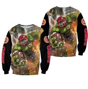 Kansas City Chiefs Amazing Hulk AOP Sweatshirt