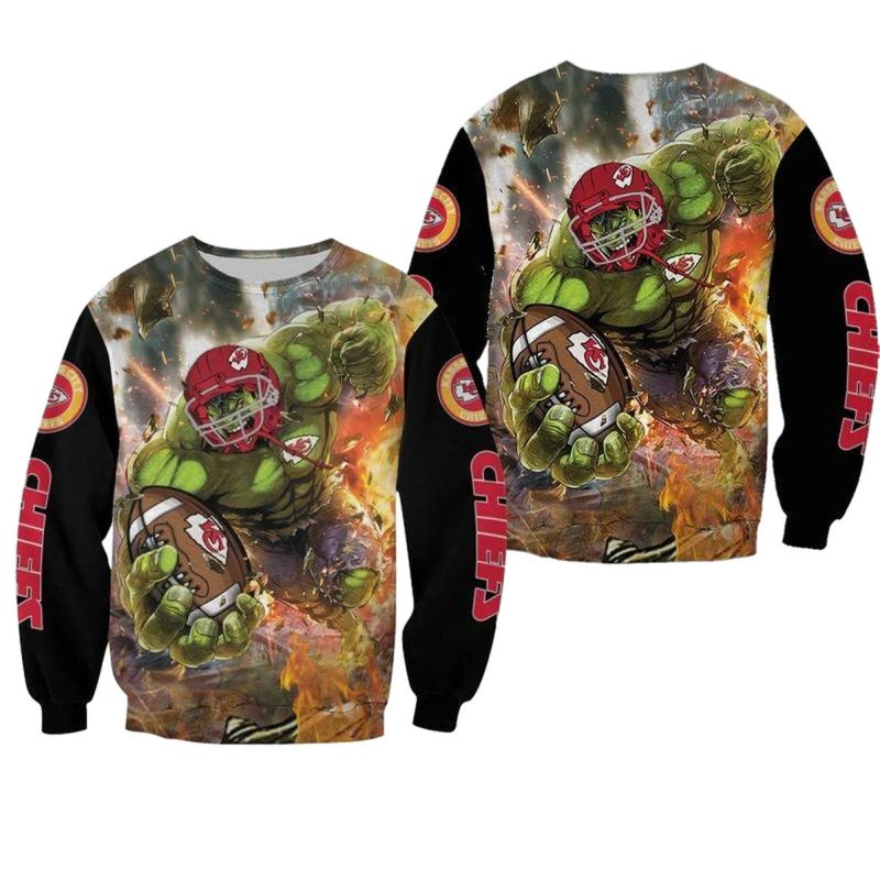 Nfl Kansas City Chiefs Limited Edition Amazing Hulk Sweatshirt Sizes S 5Xl New01301052546170 Yfsxj