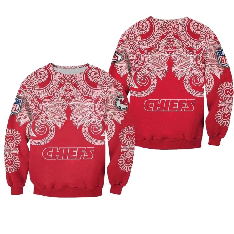 Nfl Kansas City Chiefs Limited Edition Bandana Skull Sweatshirt Sizes S 5Xl New01171015889530 T3D56