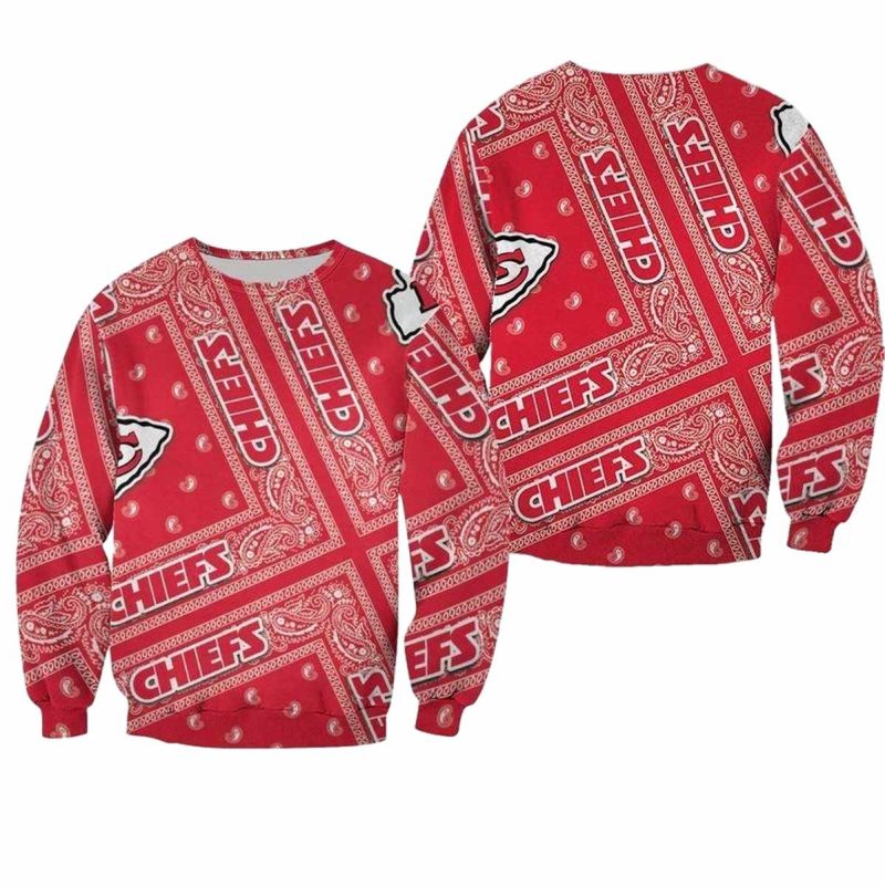 Nfl Kansas City Chiefs Limited Edition Bandana Skull Sweatshirt Sizes S 5Xl New01211069158347 Q8Hp6