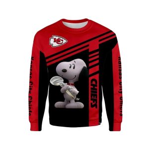 Kansas City Chiefs Snoopy And Logo AOP Sweatshirt