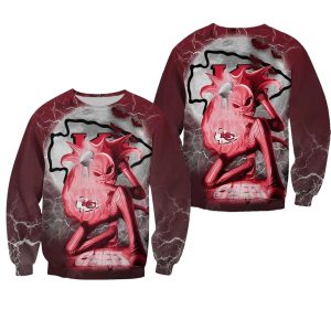 Kansas City Chiefs Skeleton lightning AOP Sweatshirt