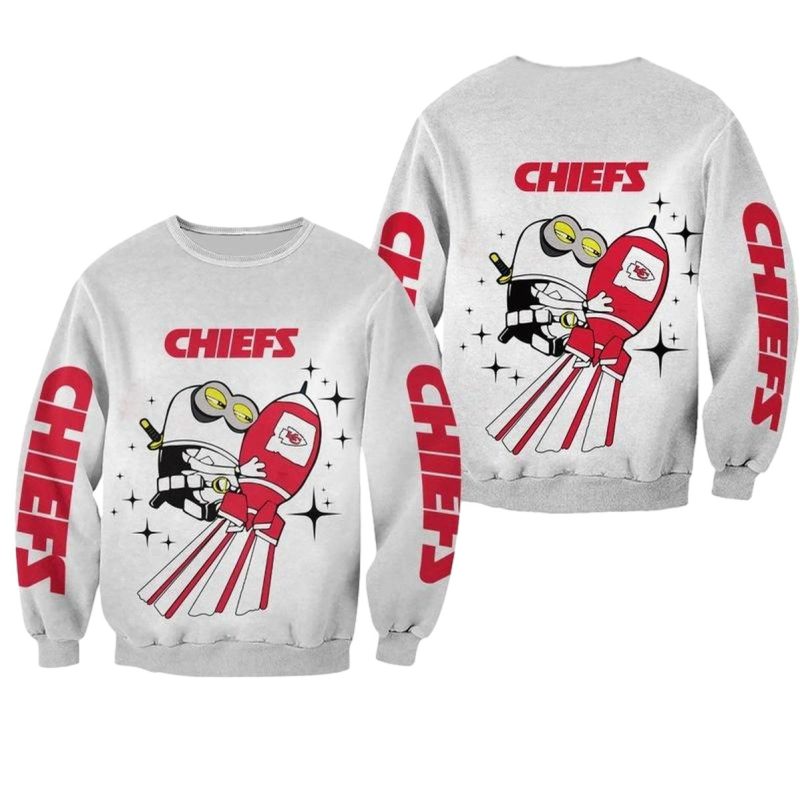 Nfl Kansas City Chiefs Minions Limited Edition Sweatshirt New02181097709457 H2X5G